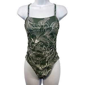 NWT Cupshe Quality Made Green Floral Swimsuit
